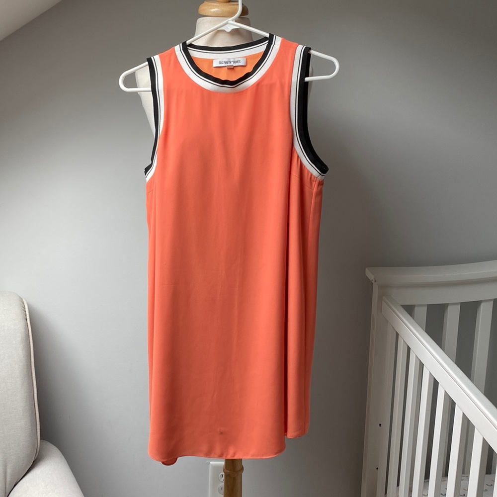 Elizabeth and James Orange Shift Dress Sz Small